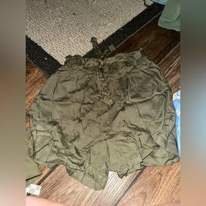 Cupshe Olive Green Ruffle Shorts